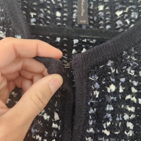 BCBG Maxazria Speckled Black Comfy Cardigan Sweater Women's XXS - Picture 4 of 5